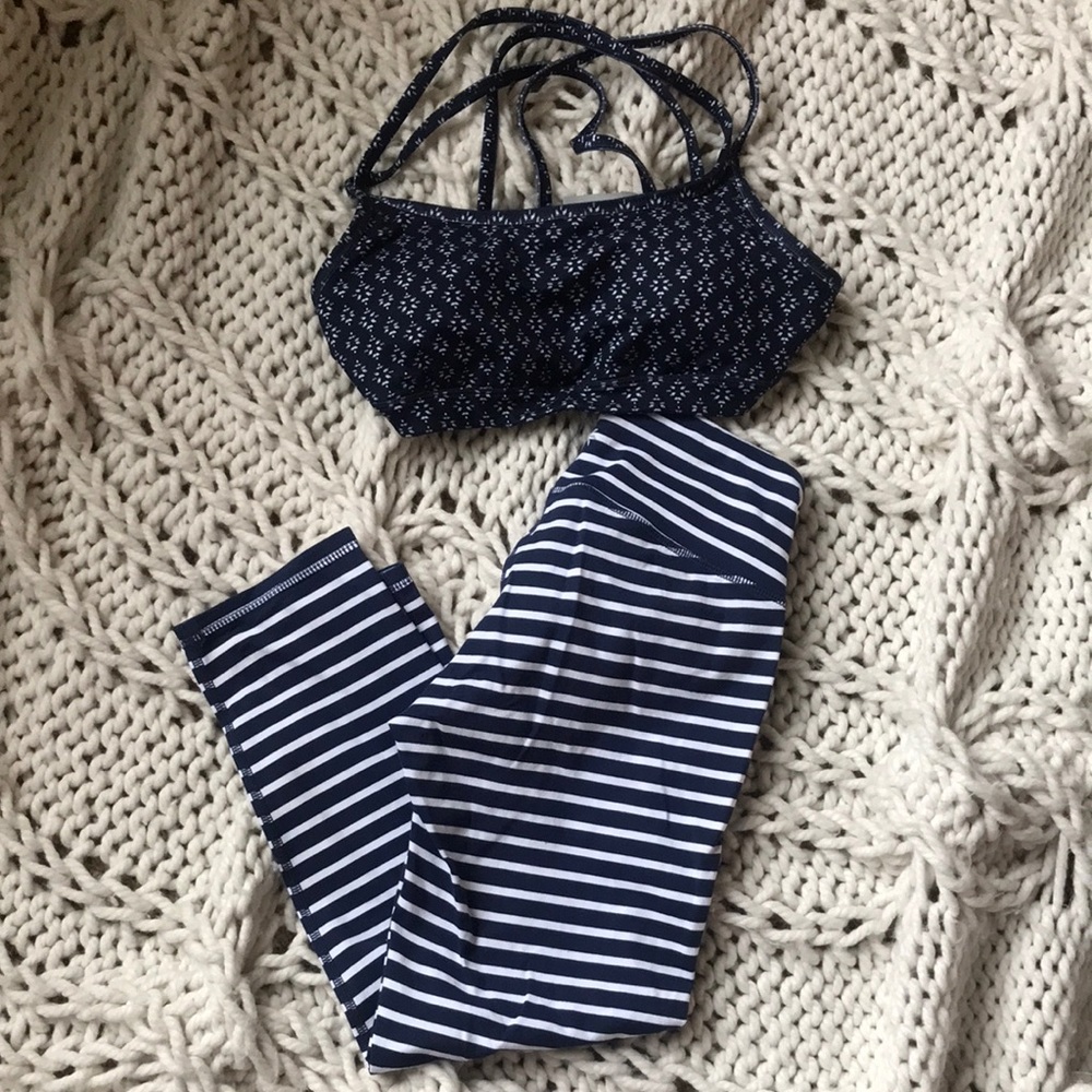 Athleta crop pants and Padded Sports Bra size xs